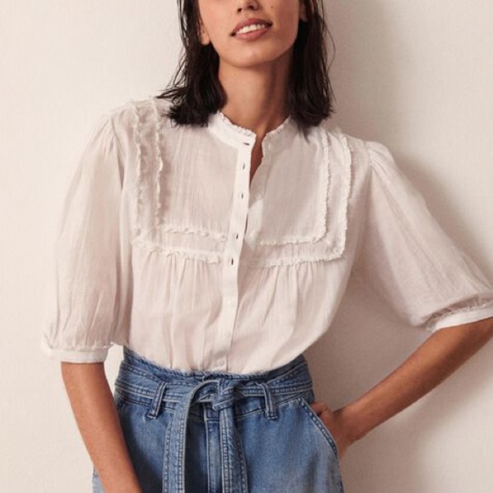 NEW ba&sh Off White Blouse